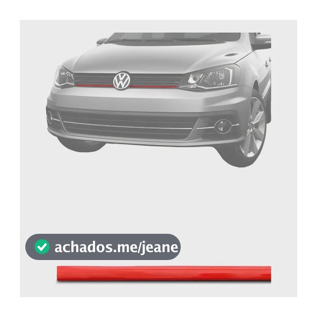Aplique Friso Vermelho Grade Gol Voyage Saveiro G6 G7