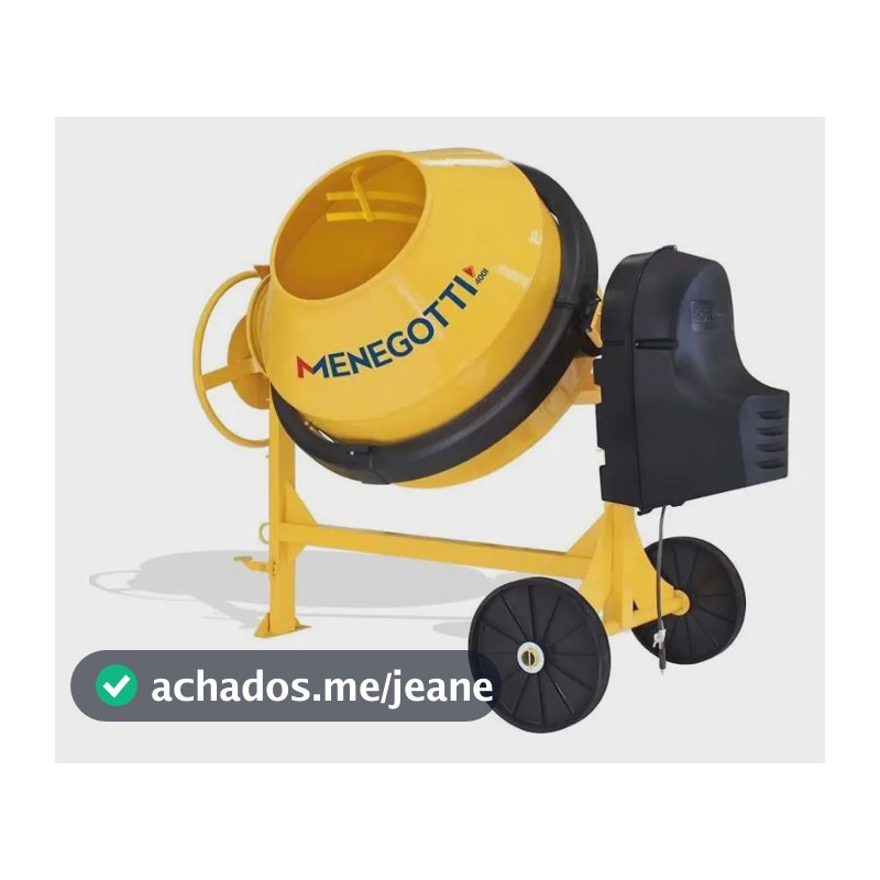 Betoneira Menegotti Prime 400 Litros Com Motor cor Amarelo 220 V