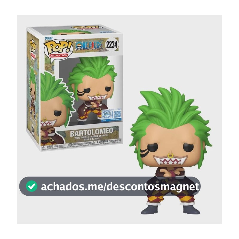 Boneco 12898 Exclusivo One Piece Bartolomeo Funko Pop!