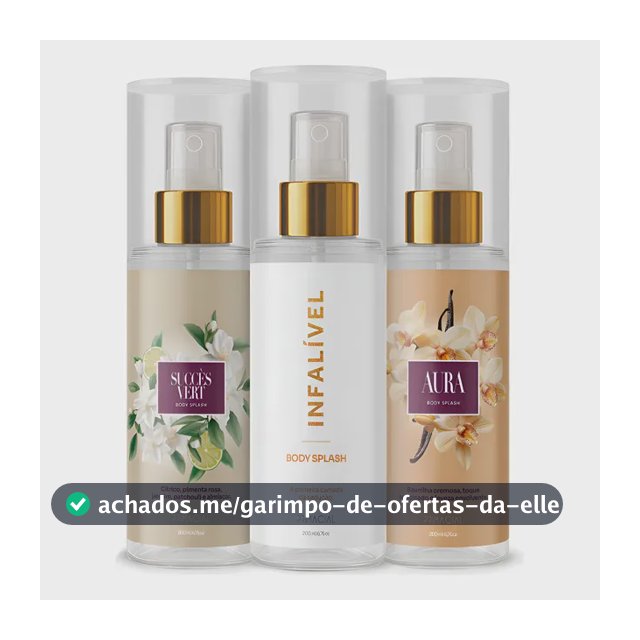 Kit Body Splash Feminino Succès Vert + Aura + Infalível Primacial 200ml 200ml