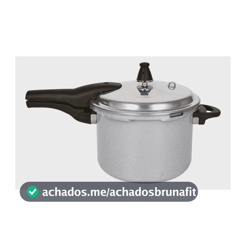 Panela De Pressao Indução Antiaderente 5,4 Lts Gris Brinox Cor Cinza