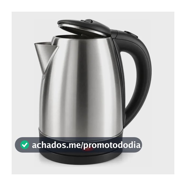 Chaleira Elétrica Inox 1000w Desligamento Automático Prata 220v