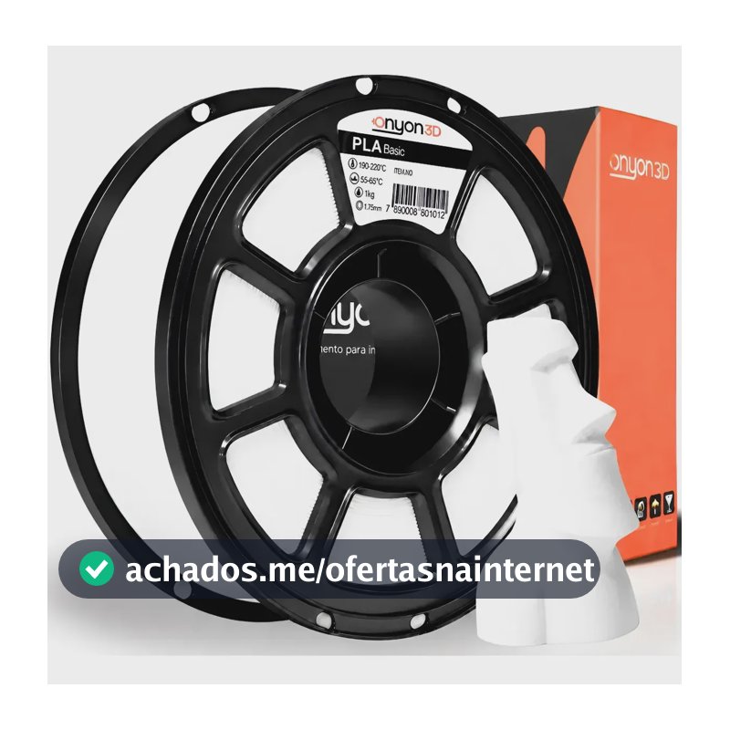 Filamento Pla Impressão 3d High Speed 1kg Onyon3d 1.75mm Ful Branco Warm