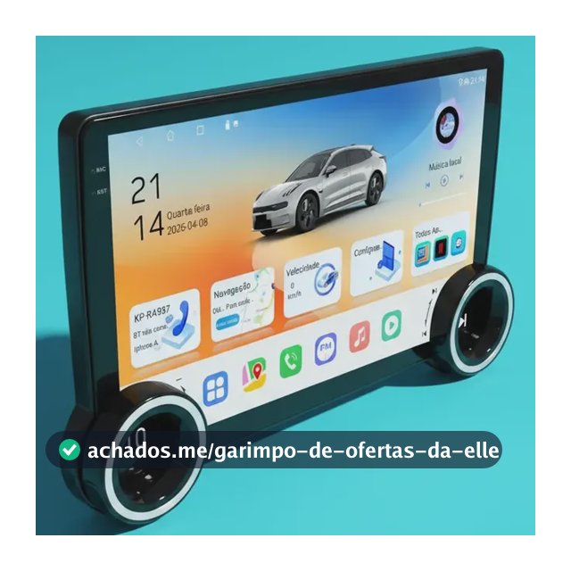 Multimidia Universal 10p Android 2/64gb Carplay Gps Wifi Cam Preto
