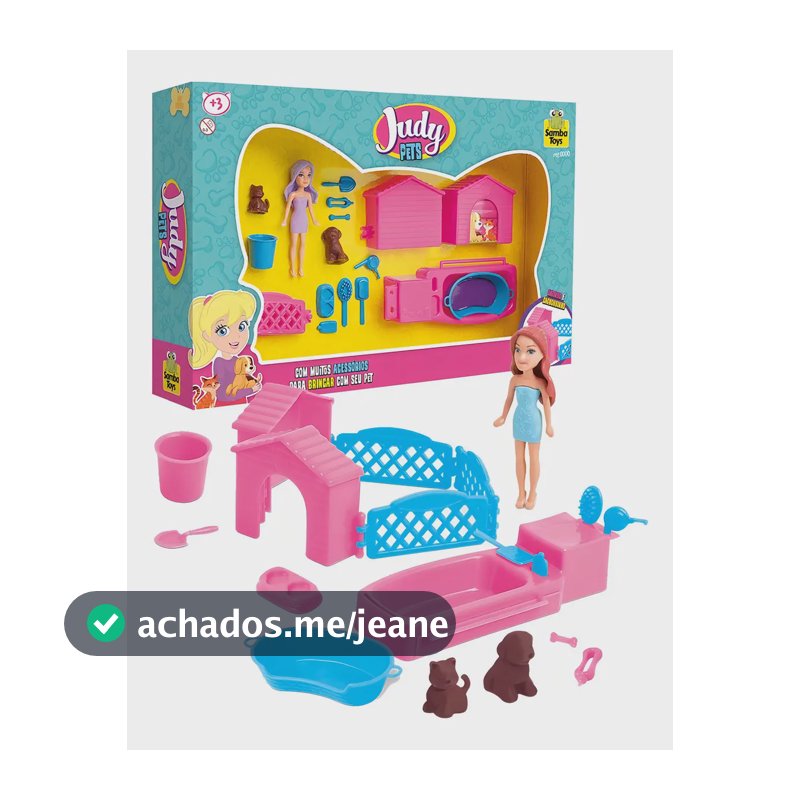 Brinquedo Infantil Boneca Judy E Pets Para Banho Samba Toys