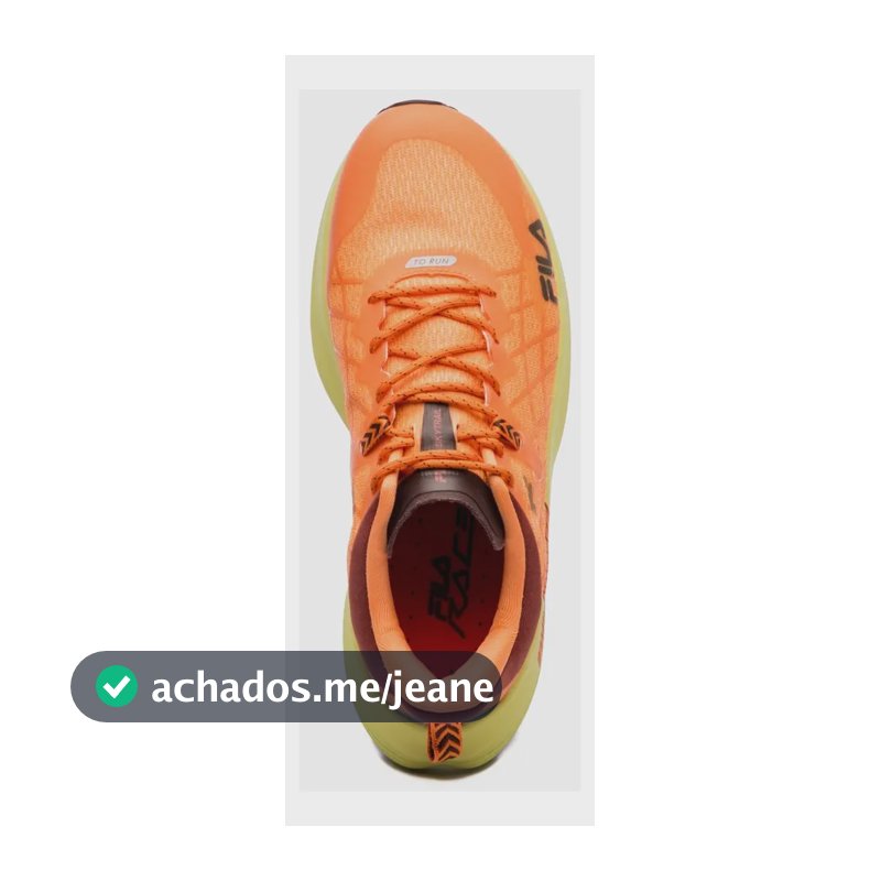 Tênis Masculino Fila Padrão Racer Skytrail Laranja/marrom Avermelhado/verde Limao Liso 38 Br