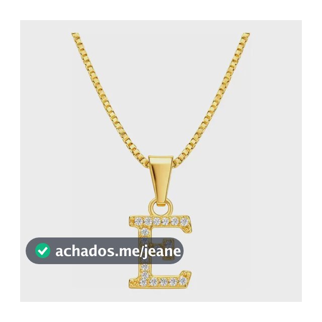 Colar Inicial Letra Banhado Ouro 18k Personalizado Stella Semi Joias