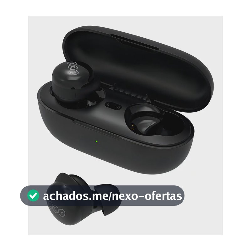 Fone Qcy T17 Bluetooth 5.1 Modo Game E Cancelamento De Ruído Cor Preto
