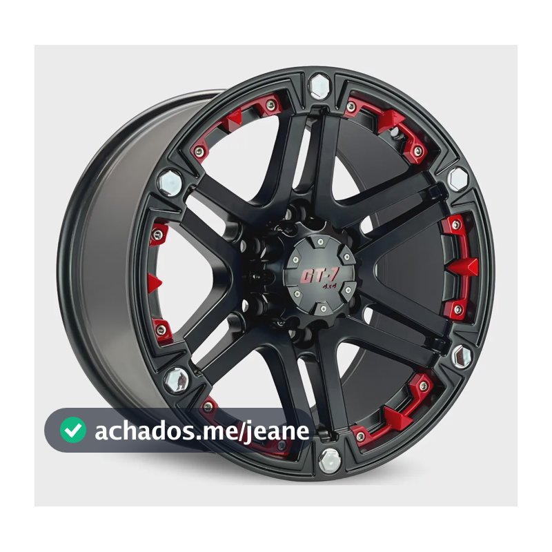 4 Rodas Gt7 Dakar Off-road Ranger / Aro 17x9 / (6x139) Et 20 Preta Fosca Red