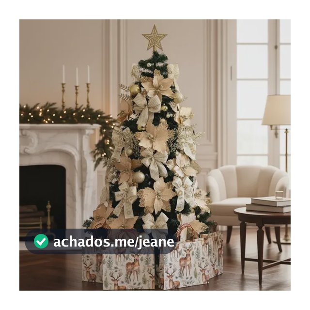 Árvore De Natal Luxo Cheia Decorada 1,80mt 600 Galhos