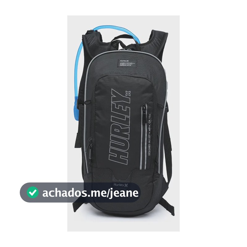 Hurley Mochila De Hidratação Esportiva 8L Cor Preto Reforçada