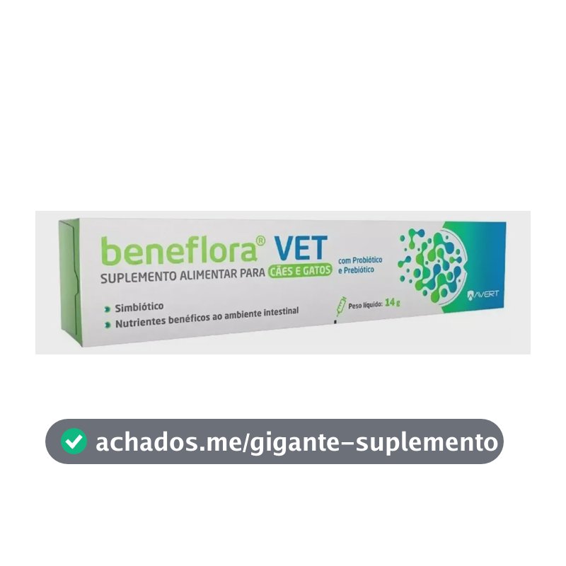 Beneflora Vet 14g Suplemento Alimentar Para Cães Gatos Avert