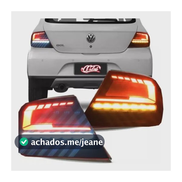 Lanternas Traseira Full Led Seta Sequencial Gol G5 2 Cg Tek