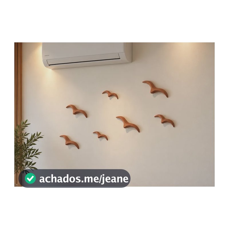 Conjunto 7 Gaivotas Em Cerâmica - Peças Artesanais Terracota