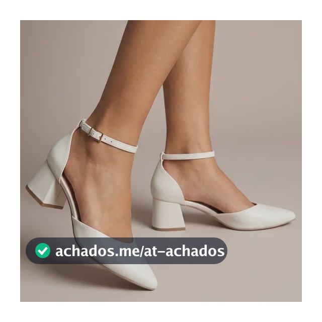 Sapato Scarpin Salto Baixo Bloco Fivela Ajustável Salomé