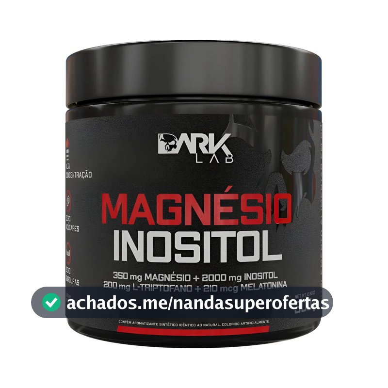 Magnésio E Inositol Taurina Melatonina 300g Dark Lab Maracujá - 50 Doses