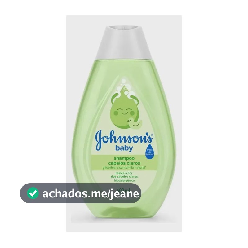 Shampoo Para Bebê Johnson's Baby Para Cabelos Claros, 400ml