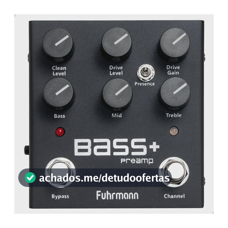 Pedal De Efeitos Analógico Bass+ Preamp Fuhrmann Cor Preto