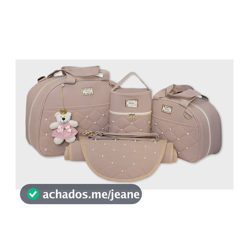 Kit Bolsa Maternidade Bebe Mala Menina Nude (per-rd4p)