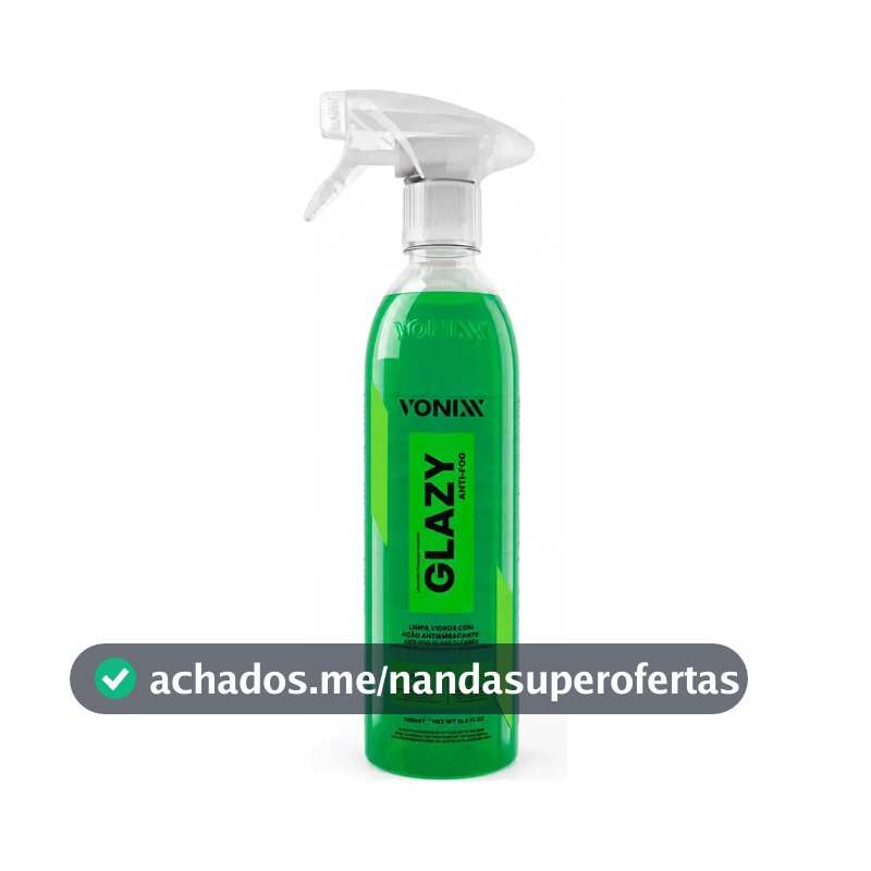 Glazy Anti Fog Vonixx 500ml Spray Antiembaçante Vidros Auto