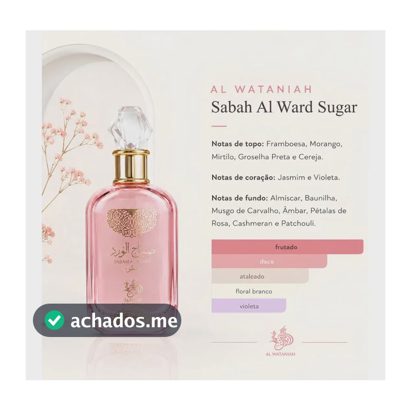 Perfume ÁRABE Sabah Al ward Sugar Original Feminino Eau de parfum