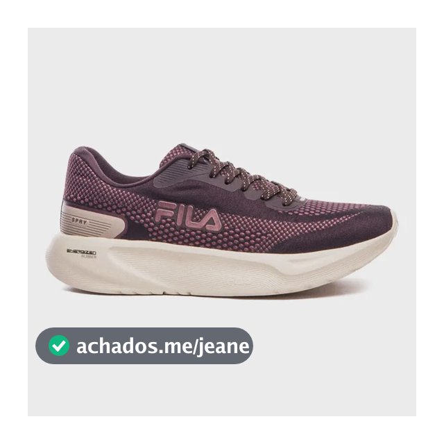 Tênis Fila Spry Feminino Original Academia Confortável Marrom Dark/vinho/castanho Claro 36 Br