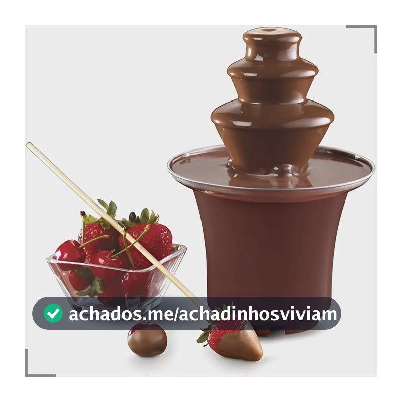 Mini Cascata Panela Fondue Eletrica Fonte De Chocolate Cor Marrom