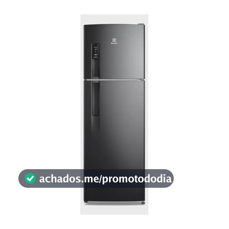 Geladeira Electrolux Frost Free 380L AutoSense Inverter Black Inox Look (IF41B) 127v