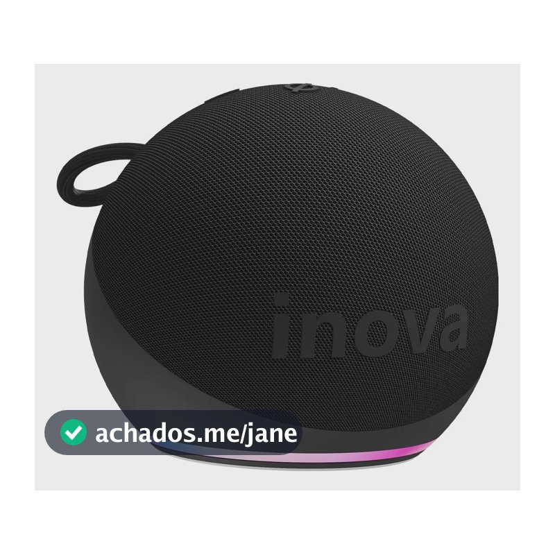 Inova Mini Caixa Caixinha De Som Bluetooth Portátil, Potente Tws Com Rádio Fm E Luzes Rgb, Ipx6 À Prova D'água, Longa Duração Caixa De Som Bluetooth