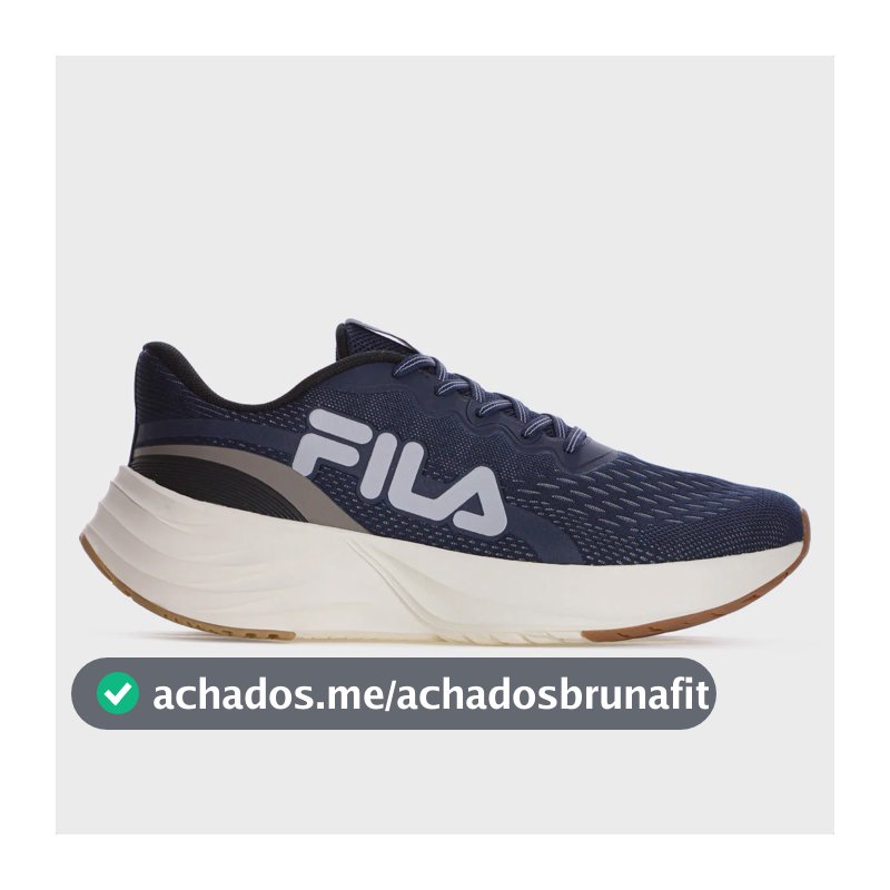 Tênis Fila Corrida Estável Amortecimento Caminhada Azul Azul 40 Br