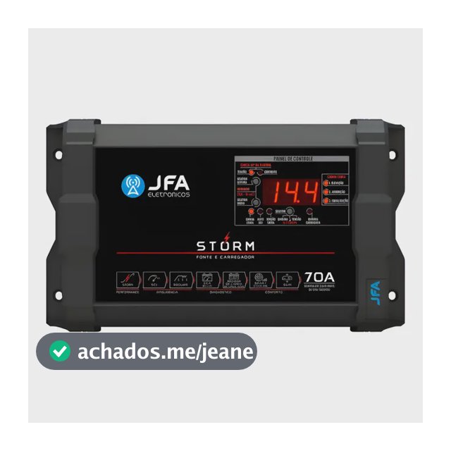 Fonte Automotiva Jfa Storm 70a Bivolt Carregador Preto