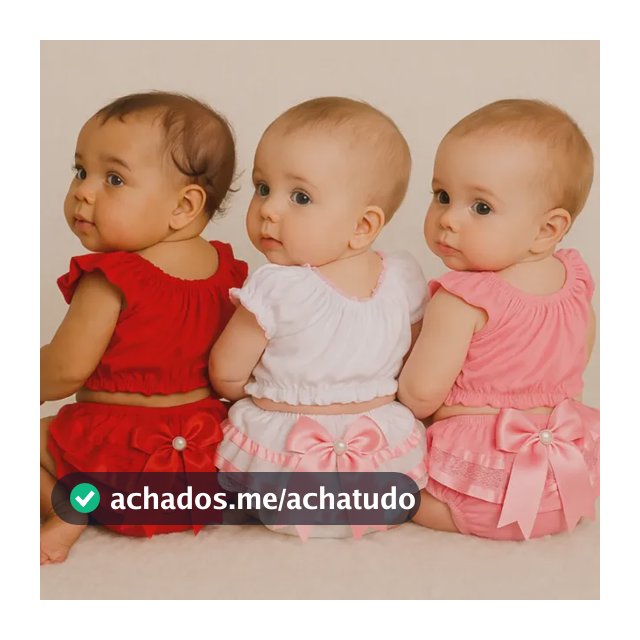 Kit 3 Conjuntos Top Calcinha Ciganinha Cropped Cropped Baby