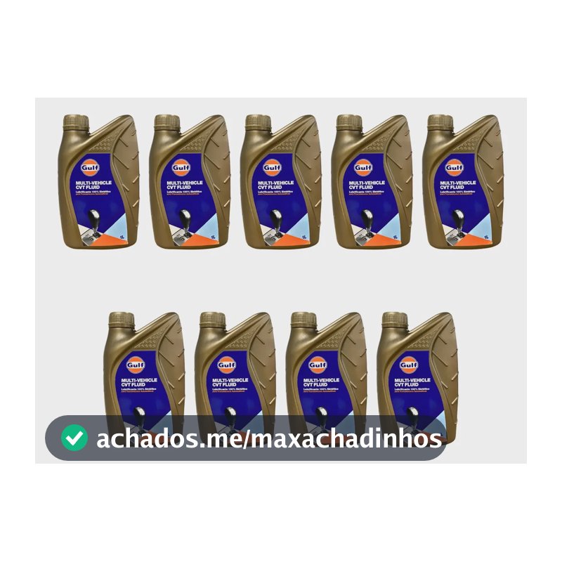 Óleo Câmbio Automático Cvt Gulf Mitsubishi Cvtf J1 J4 Kit 9l