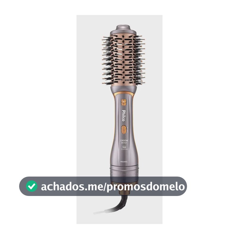 Escova Secadora Philco Pes19sg 3 Acessórios 1300w Cor Prata