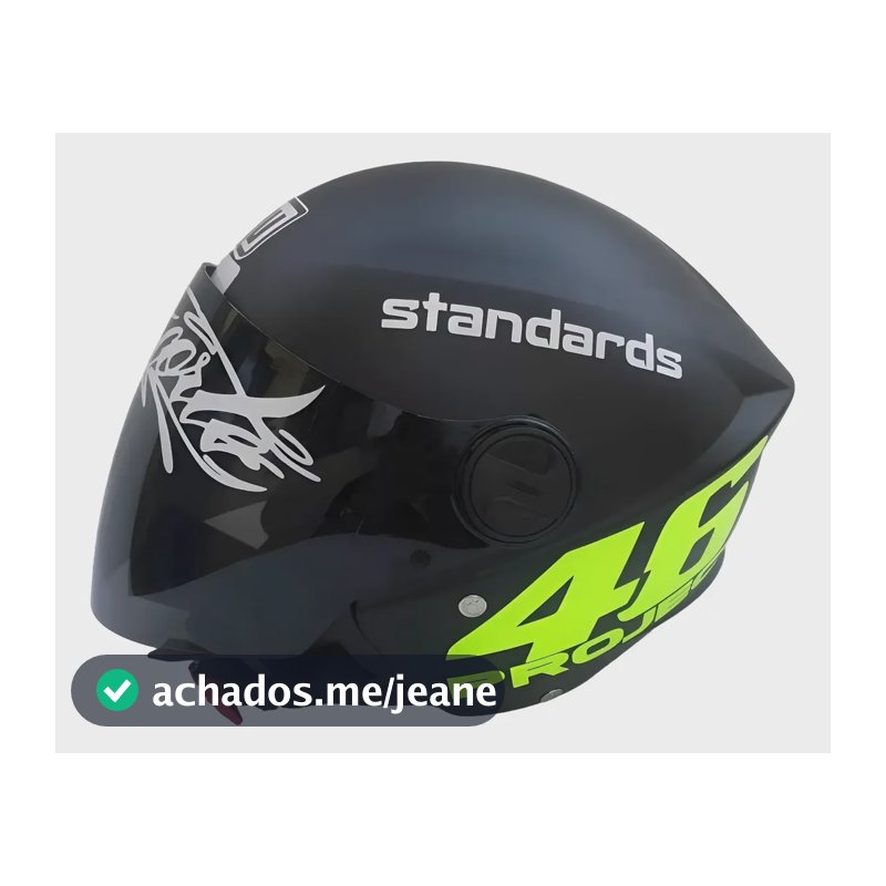 Capacete Personalizado Project 46 Vr Fumê Preto Fosco Preto Fosco Fosco 59/60
