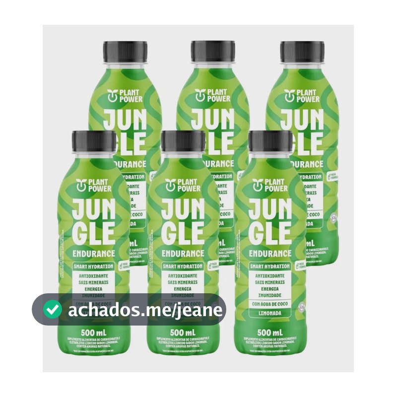 Kit 6 Bebidas Isotônicas Jungle Endurance Limonada 500ml
