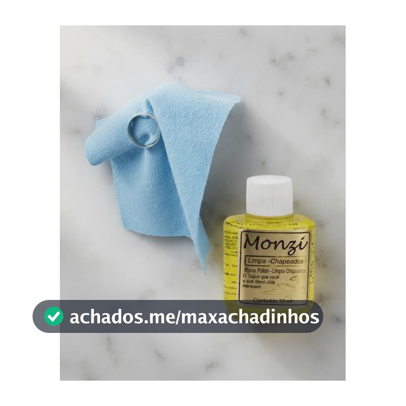Limpa Folheado Monzi 35 Ml + 1 Flanela Magica P/semijoia Bh