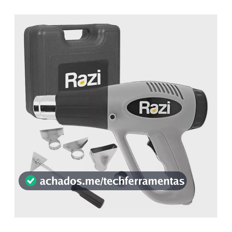Soprador Térmico 1500w Com Acessórios Razi Rz-sk1500 Cinza