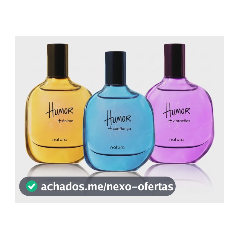 Kit Natura Humor Mood Boosters: Colônia Vibrações 25ml + Confiança 25ml + Ânimo 25ml (layering/sobreposições))