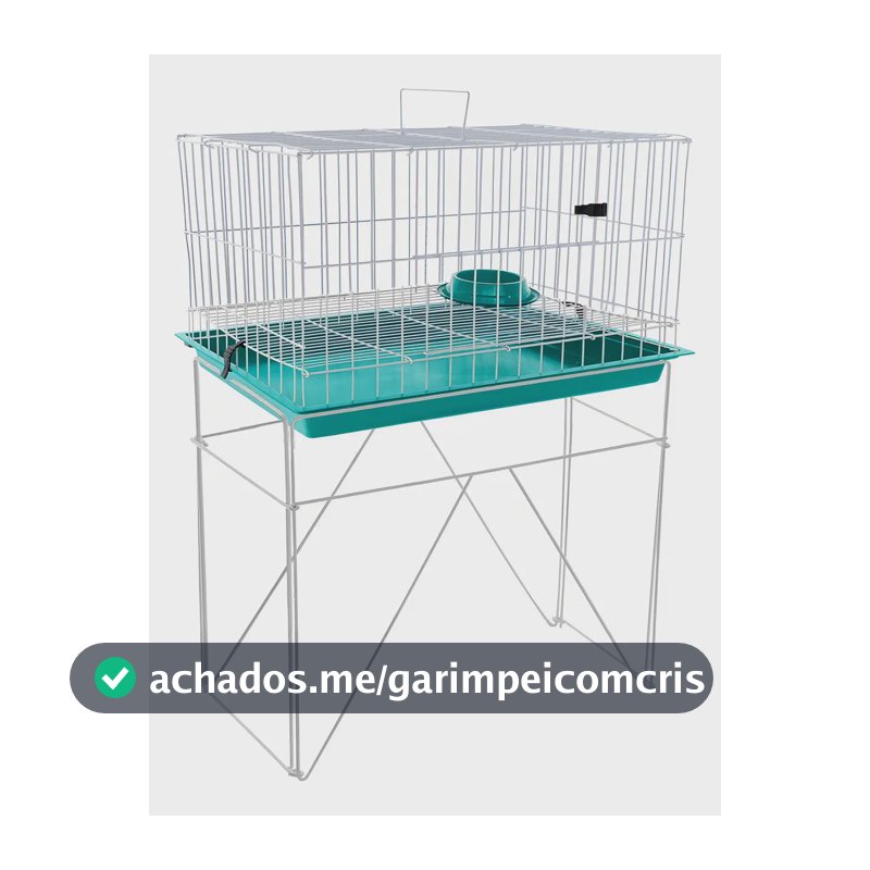 Gaiola Para Roedores Coelho Individual Cor Ciano