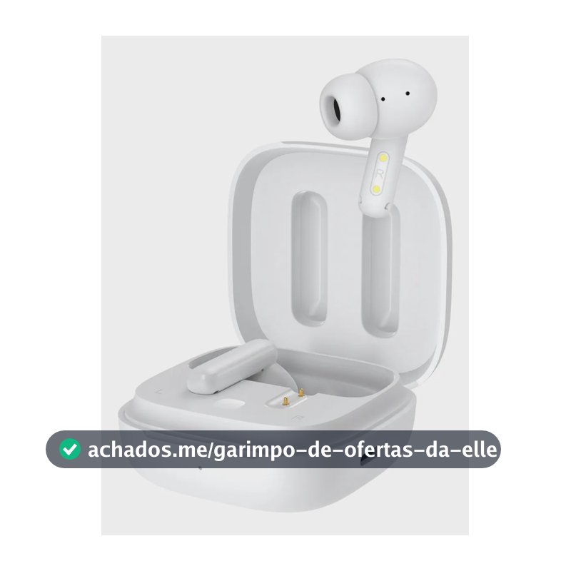 Fone de Ouvido Sem Fio QCY T13 ANC, Bluetooth 5.3 TWS, IPX5, Modo Gamer Baixa Latência, Cor Branco