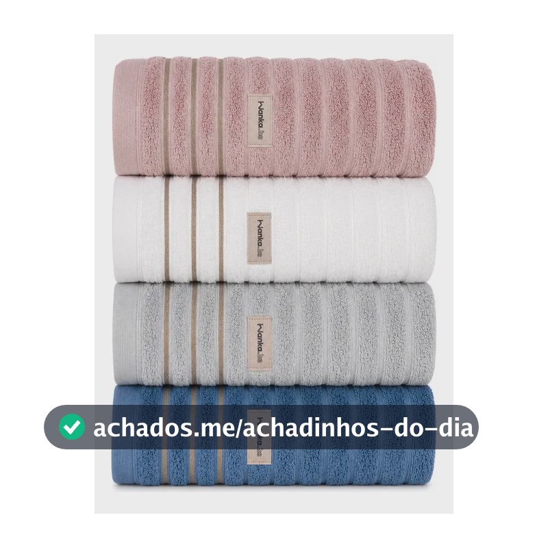 Jogo 4 Toalhas Banhão Grandes Grossa 600g 100% Algodão Turim Branco+rosa+azul+cinza