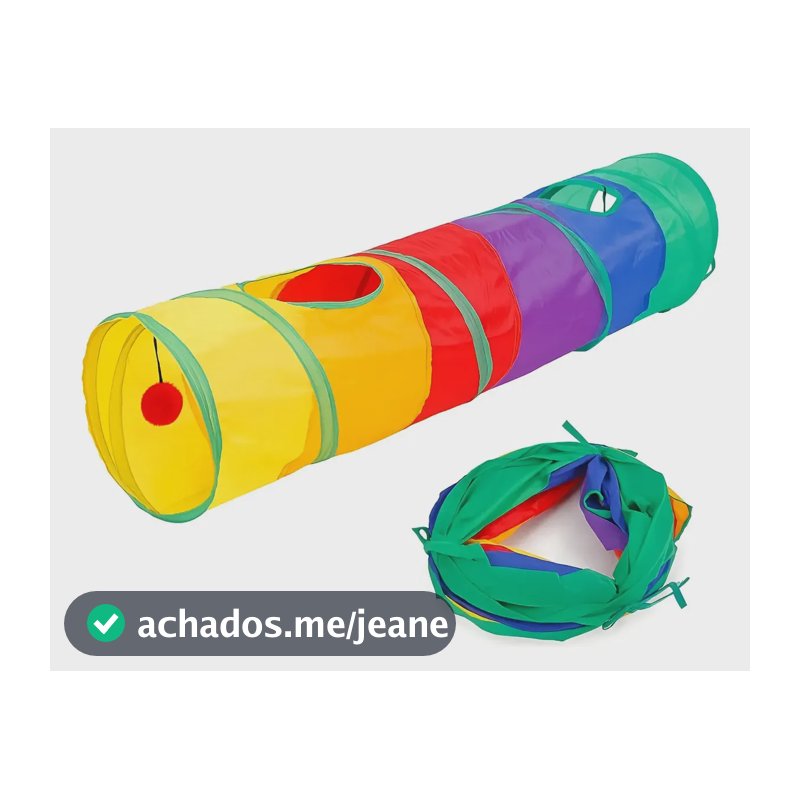 Brinquedo Interativo Túnel P/ Gato Pet C/ Bola Bolinha Gatos