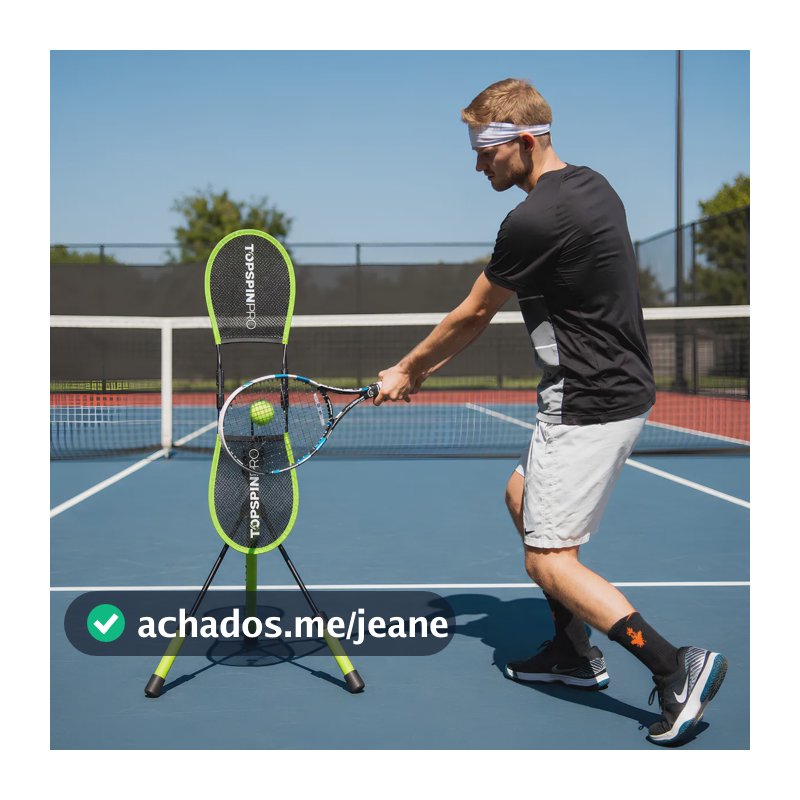 Treinador Tênis Topspinpro Portátil Forehand Backhand Spin Verde 0