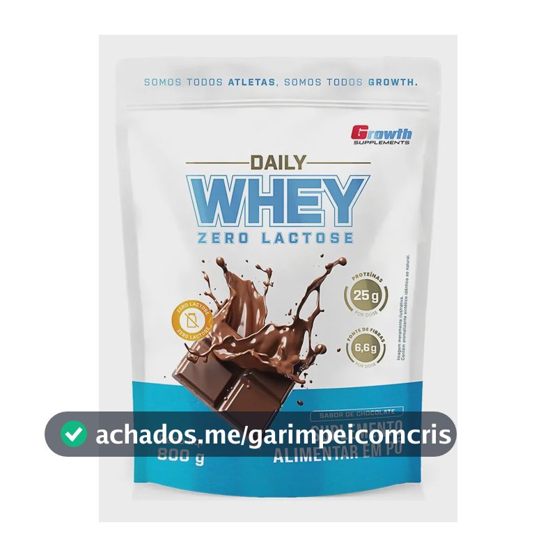 Daily Whey Protein Zero Lactose 800g Growth Supplements Chocolate