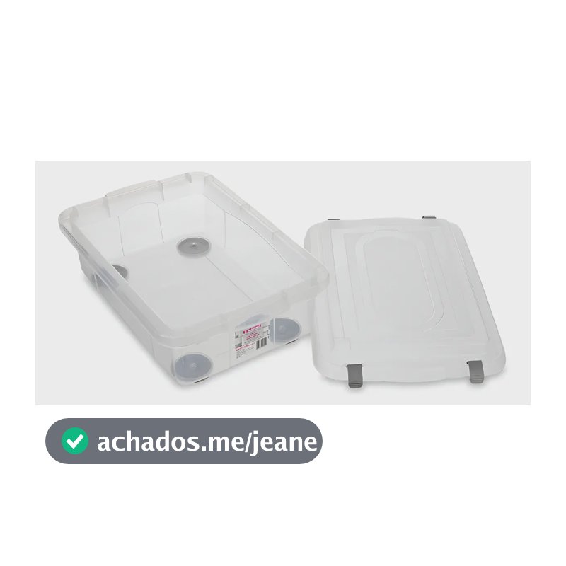 Organizador Plástico Sanremo 8,6l Transparente Com Travas Cor Transparente Ref. 960 Liso