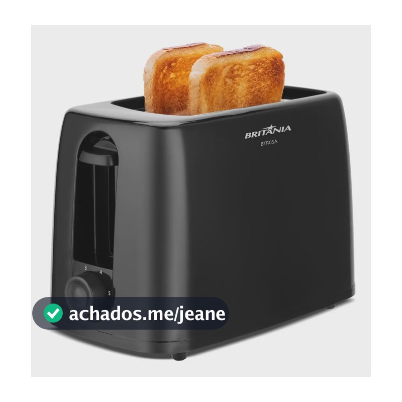 Torradeira Britânia 6 Níveis De Tostagem 700w Btr05a Cor Preto