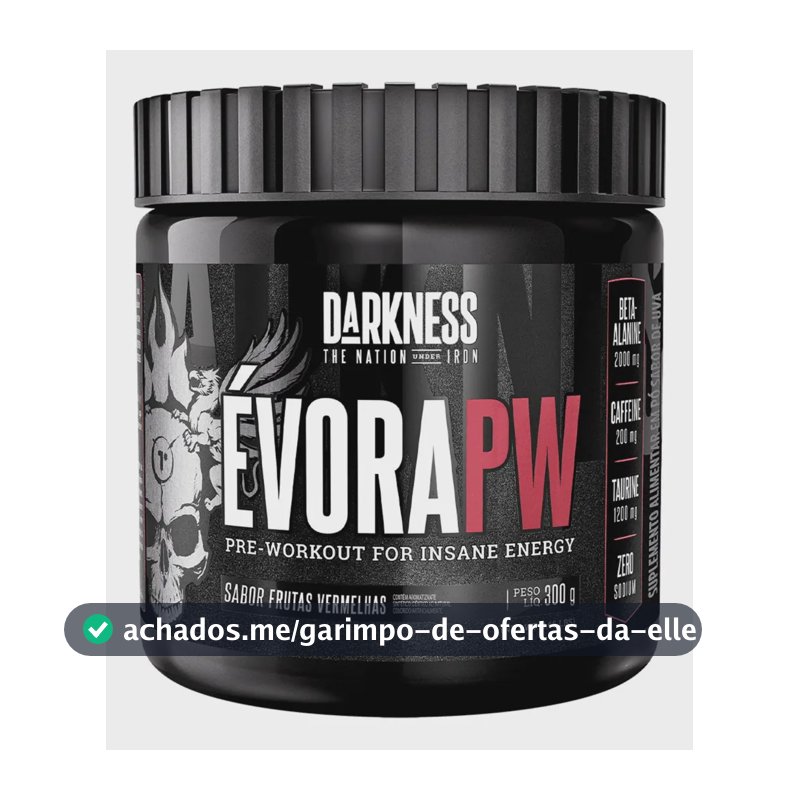 Suplemento em pó Darkness Pré Treino Alanina Évora PW sabor Frutas vermelhas x 300g