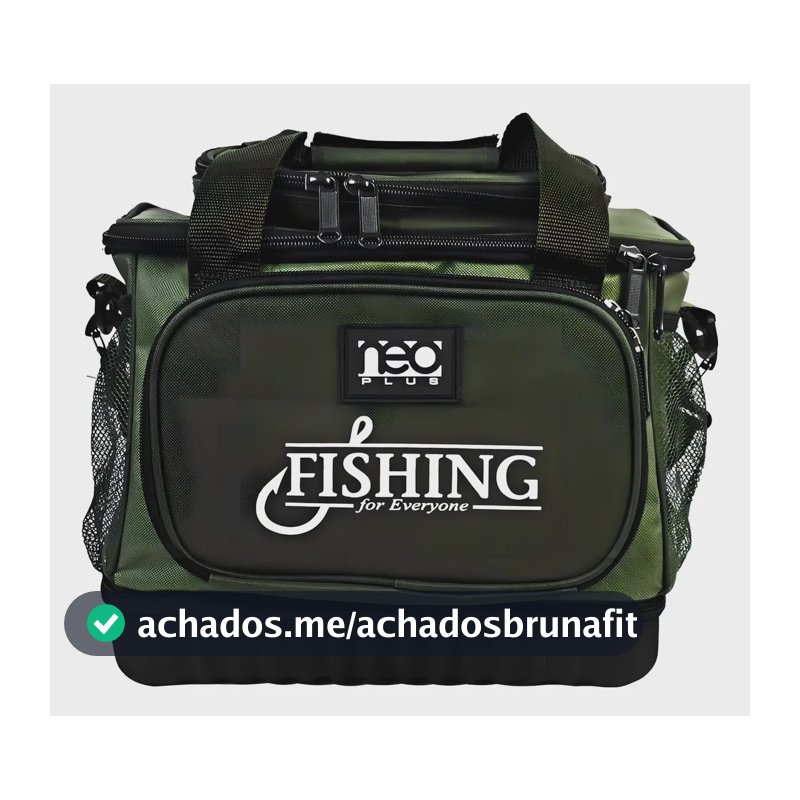 Bolsa De Pesca Neo Plus Fishing Marine Sports Com Nota Cor Verde Desenho do tecido Verde