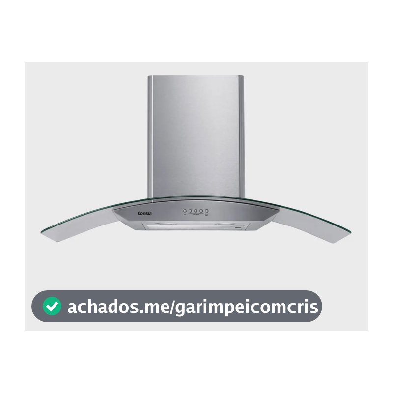 Exaustor Depurador de Cozinha Consul Cap aço inoxidável de parede 48cm x 90cm inox